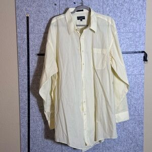 Men's Yellow Button-Up Shirt Size 18.5 Neck / 36/37 Arms